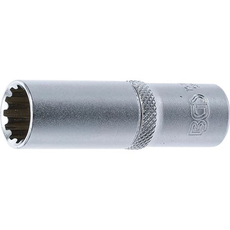 Llave de vaso Gear Lock, larga  entrada 10 mm (3/8")  13 mm (1/3)