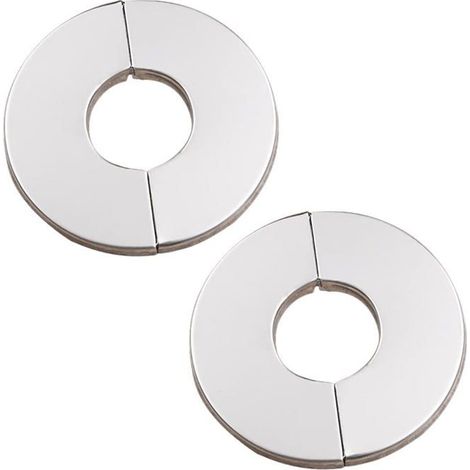 Cache-tuyau de 50 mm Acier inoxydable chromé Diamètre extérieur 140 mm Hauteur 5 mm (1/5)