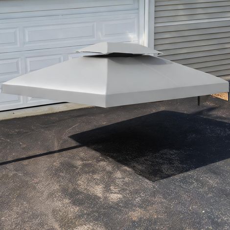 Tonnelle de jardin grigio Chiaro en poliestere 400 x 300 x 20 cm (1/5)