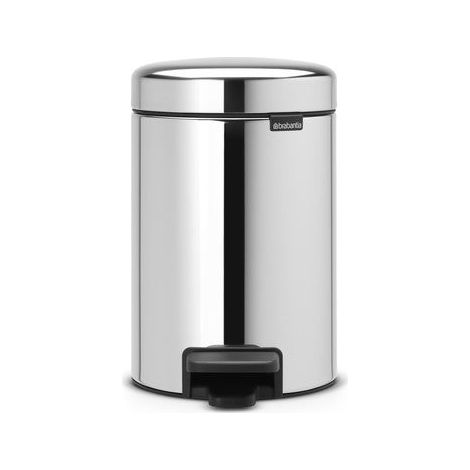 Poubelle métal 3 litres ronde à pédale Brabantia - Inox (1/10)