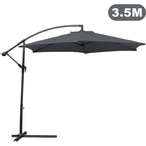 SWANEW Ombrellone Deporté Jardin Pavillon 350 cm - Grigio (1/5)