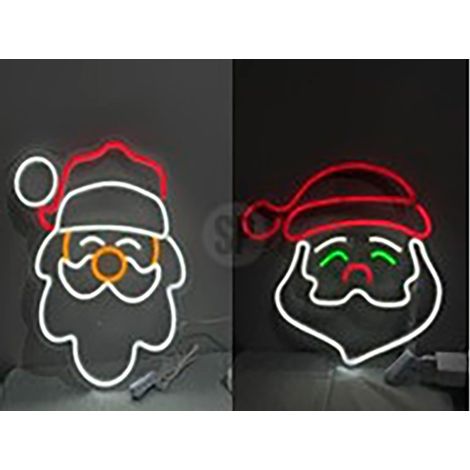 Weihnachtsfigur aus Neon, 2 verschiedene Modelle