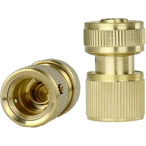 Lot de 2 connecteurs pour tuyau d’arrosage dans le jardin 1/2" Quick Connectors With Stop (1/5)
