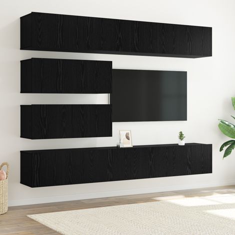 Ensemble meuble TV 6 pcs Chêne noir Bois d'ingénierie vidaXL (1/5)
