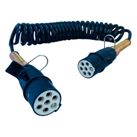 Rallonge Spirale 7 conducteurs - 3M - FEMELLE/FEMELLE - 24V
