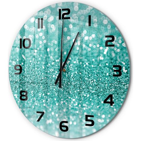Horloge Murale Ronde Style Artistique Verre Trempé Silencieuse Maison Petites choses fi 60 cm (1/5)