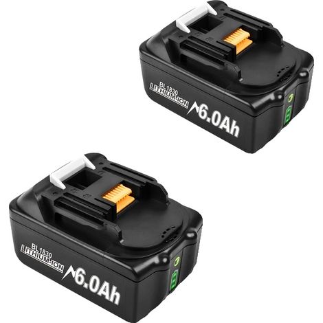 Batterie compatible avec Makita, capacité de 6Ah, 2 6.0Ah (1/2)