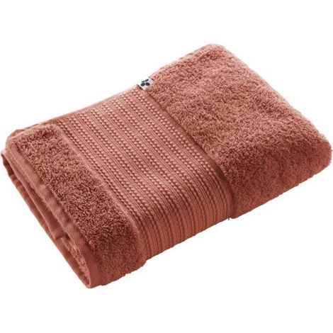 Drap de douche "Garance" 70 x 130 cm / 100% Coton Bio / 600 gr/m² l'Effet Papillon - Garance Terracotta - - Garance Terracotta - Dr (1/5)