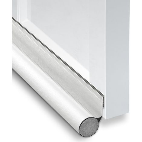 2 x Insulating Draught Excluder, 96 cm Insulation Door Draught Excluder with Self-Adhesive Seal, Door Seal Guard Hot and Cold (White) (1/5)