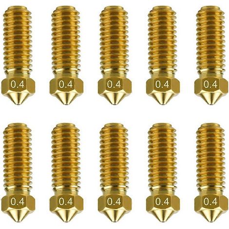 Kit de 10 buses en laiton pour Anycubic Kobra 3, buses haute vitesse de 0,4 mm (1/4)
