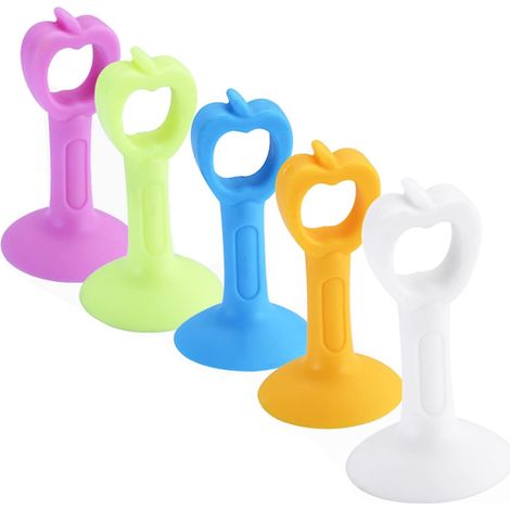 Silicone Anti-Collision Door Stopper Handle Wall Door Protector Silicone Door Stops Silicone Anti-Collision Door Handle for Walls and Furniture Noise Protection Crash Pads Protector 5pcs (1/5)