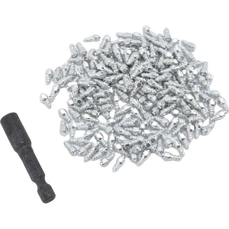 Kit de Goujons pour Pneus de Neige pour Scooters Tout-Terrain – 100 Pièces de Pointes de Pneu Antidérapantes d'hiver de 4 X 9 Mm pour Motos, Matériau en Acier (1/5)