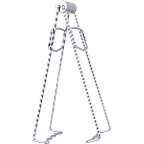Lot de 1 pince pliable en acier inoxydable pour cuisine, clip à assiettes, bols et poêles, outil de cuisson pratique. (1/4)