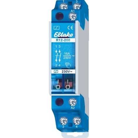 Eltako R12-200-12V relé 12 voltios 8 amperios carril DIN