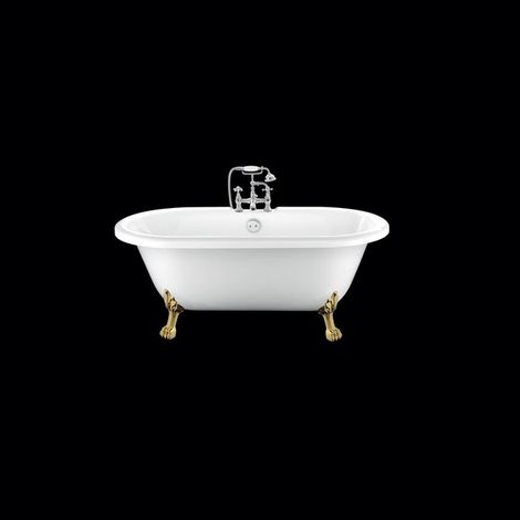 Vasca da bagno freestanding con piedini CHELSEA Bianca 170 cm Piedini di leone Dorati