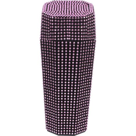 Rhinestone Car Trash Can Small Size Durable ABS Material Lid