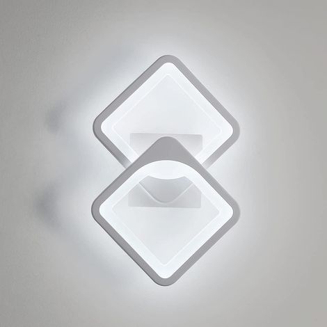 Luce murale interna 24W, moderna lampada a led da parete, bianco freddo, 6000k 2400lm, pareti di forma convertibile per camera da letto, soggiorno, alleato [Classe energetica E] (1/5)