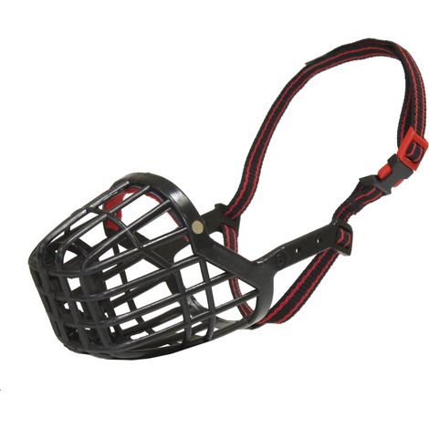 Croci Museruola cane, Museruola Cane Regolabile, Cestino per il viso in plastica Contro Morsi, Antiabbaio, 55 CM