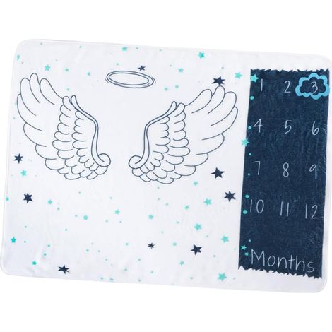 Couverture pour Garçon Fille Et Couverture Mensuelle Accessoire De Shower Né avec Cadre Marqueur (1/5)