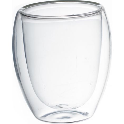 Lot de 4 tasses à café double paroi en verre