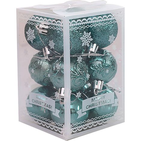 Boule De Décoration De Noël - Verre Et Métal - Pour Arbre De Noël Intérieur Extérieur - Lot De 12 (1/5)