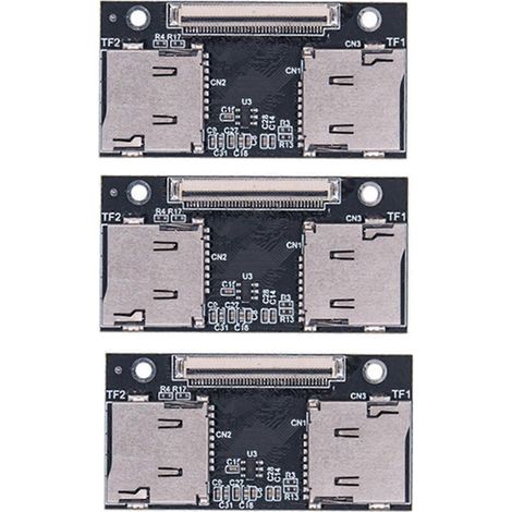 Packung mit 3 Dual-Format-TF-zu-CE/ZIF/SSD-Adapterkarten mit störungsfreier Verbindung für Spielkonsolen und PCs. (1/5)