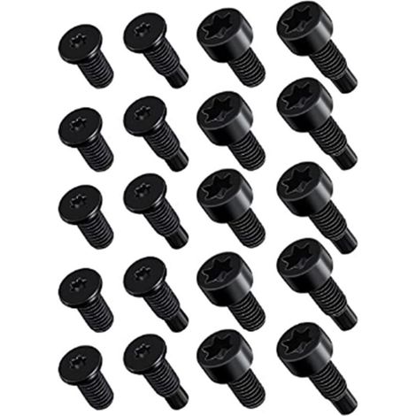 Vis De Sécurité Pour Sonnette Ring - T5 Et T16 - Acier Au Carbone Trempé - Galvanisées - Noir - Lot De 20 Pièces (1/5)