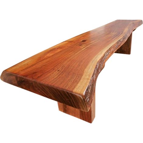 Baumbank Akazie 155x38x45 walnuss lackiert FREEFORM 106