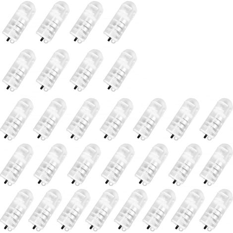 Lot de 30 mini lampes LED, Blanc chaud, Avec interrupteur pour lanternes en papier, Pour Noël, mariage, fête, anniversaire, Blanc chaud (1/5)