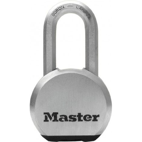 MASTER LOCK Cadenas Haute Sécurité [A Clé] [Acier Inoxydable] [Anse Longue] [Extérieur] M930EURDLH - Idéal pour les espaces de rangement, les remises, les garages, les remorques