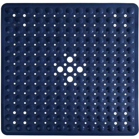 Antirutsch-Duschmatte 53x53 cm mit Saugnäpfen (marineblau)