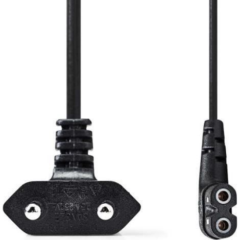 Câble D'alimentation - 2 M - Coudé À Gauche - Connecteur Euro Mâle Et Iec-320-C7 - Noir (1/3)