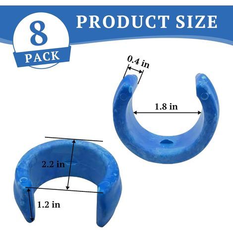 Geeignet für universelle Schlauchgewichte für Poolreiniger, kompatibel mit Zodiac Baracuda W83247 X70105, Pentair Kreepy Krauly K12054 K12454 (8 Stück) (1/5)
