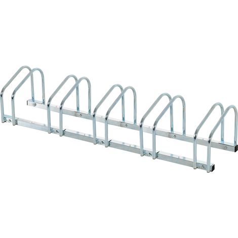 Bike Stand Parking Rack Floor or Wall Mount Bicycle Cycle Storage Locking Stand (5 Racks, Silver) (1/5)