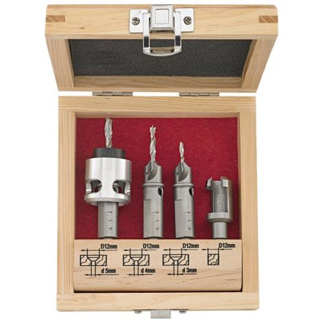 Set de forets pour planchers de terrasse5-pièces FORTIS 3.4.5 mm + accessoires (1/3)