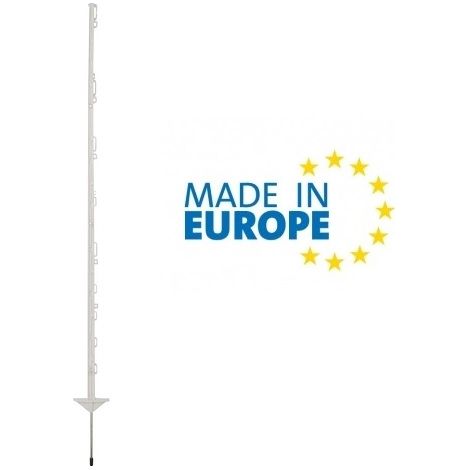 Picchetto di Messa a Terra Mobile in Plastica Bianco o Verde ITALFROM H 155 cm per Recinzioni Elettriche Confezione 10 Pz.