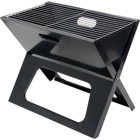 Barbecue pliable et portable, idéal pour les barbecues en plein air, le camping, les voyages, les pique-niques et les fêtes sur la plage - Noir (1/5)