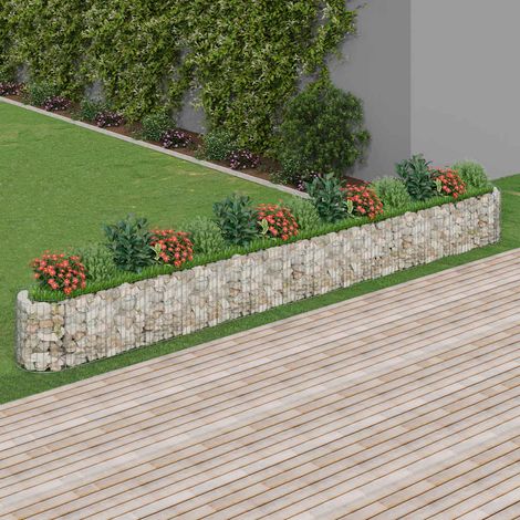 Potager surélevé en gabions, fer galvanisé, 540 x 50 x 50 cm