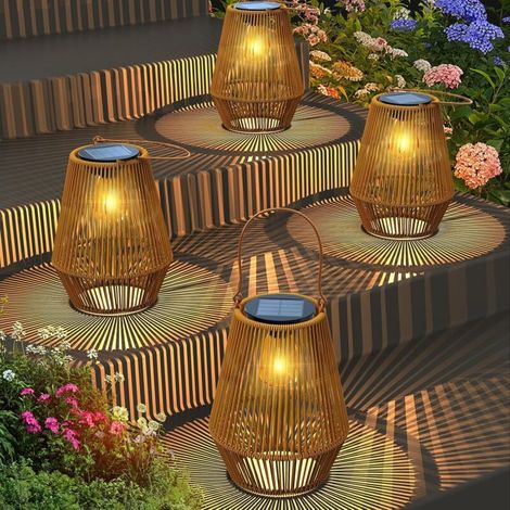 3er-Set Solar-Gartenlaternen, IP44 wasserdicht, ideal für Partys, Weihnachten und andere Feiertage, stimmungsvolle Beleuchtung