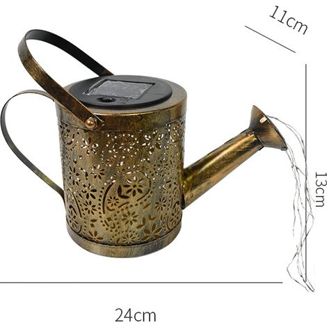 Lampes solaires de jardin, bouilloire en fer créative, douilles creuses pour le raccordement des lampes, éclairage extérieur de jardin (sans support)-AquaForge