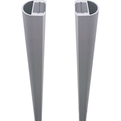 Tetzner & Jentzsch RUDE-Systemglas Universalleisten Silber 175cm Set 2
