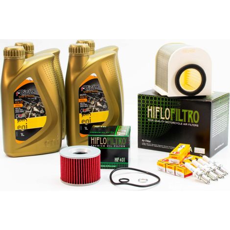Kit Révision Filtres Bougies pour YAMAHA XJR 1300 de 1999 à 2001 - ENI I-RIDE MOTO 10w40 4L