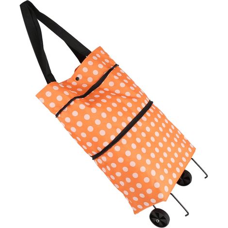 Foldable Shopping Bag with Wheels – Foldable and Portable Grocery Trolley, Lightweight Travel Bag for Shopping, Picnics and Outdoors (1/5)
