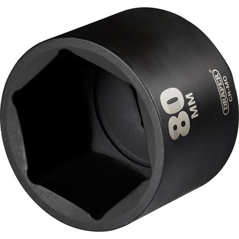 Draper HI-TORQ® 80mm Deep Impact Socket, 1-Inch Drive, Single Hex, Heavy-Duty Power Tool Accessory (1/2)