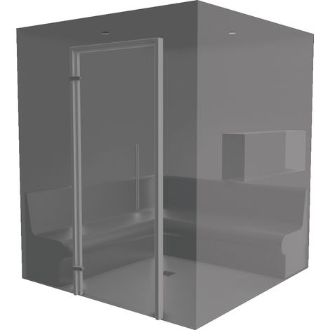 Kit de construcción de cabina de hammam para alicatar 180 x 180 con generador de vapor