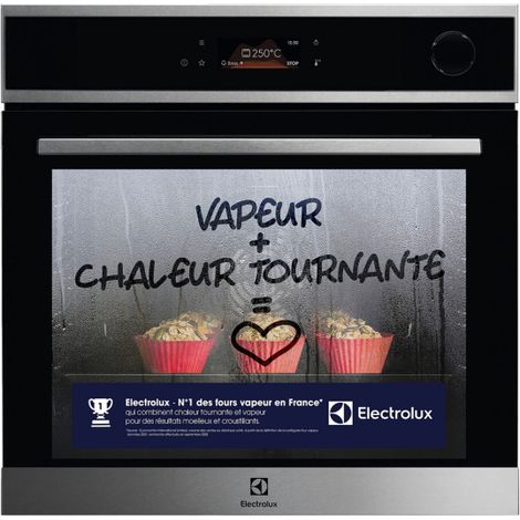Electrolux – Four traditionnel encastrable 72L – Chaleur tournante pulsée + vapeur – Nettoyage pyrolyse – Sonde de cuisson intégrée (1/6)