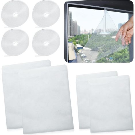 4Pcs Mosquito Net Window Netting Screen Insect Fly Bug Mosquito Screen Protection Netting Mesh with 4 self-adhesive tapes Mosquito Net Mesh for Window Screen Patio Balcony(2pcs1.3x1.5m, 2pcs1.5x2m) (1/5)