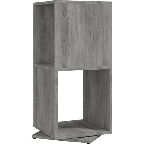 Maison Exclusive - Drehregal Betongrau 34,5x34,5x75,5 cm Holzwerk