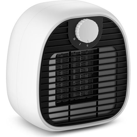 Radiateur soufflant portable 1000 W, petit radiateur de bureau, chauffage rapide, faible consommation d'énergie, blanc (1/4)