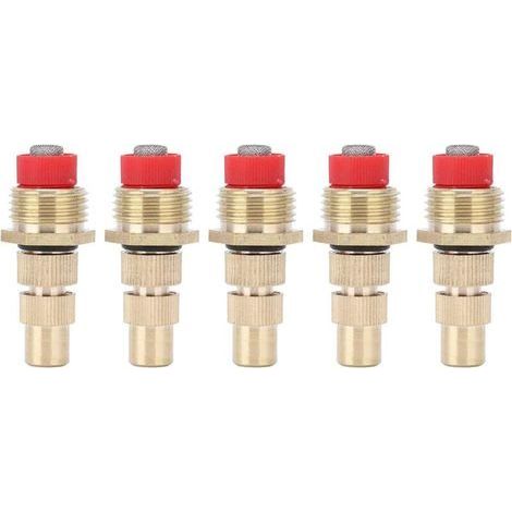 5 Pack G1/2 Male Thread Atomizing Nozzles (with Filter), Adjustable Garden Lawn Spray Nozzles, for Irrigation and Cooling (1/5)